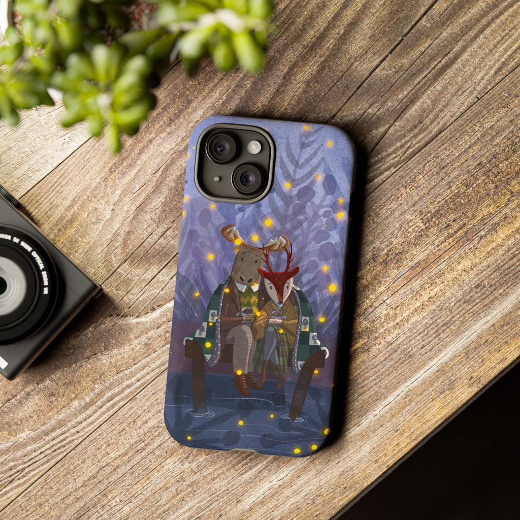Cozy Couple Phone Case, Cute Animal Lovers Gift, Nature Aesthetic, Perfect for Holidays, Personalized Phone Accessories, Gift for Her