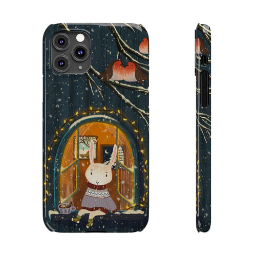 Cozy Animal Phone Case - Whimsical Rabbit Design, Cute Slim Case for Animal Lovers, Perfect Gift for Birthdays, Holidays