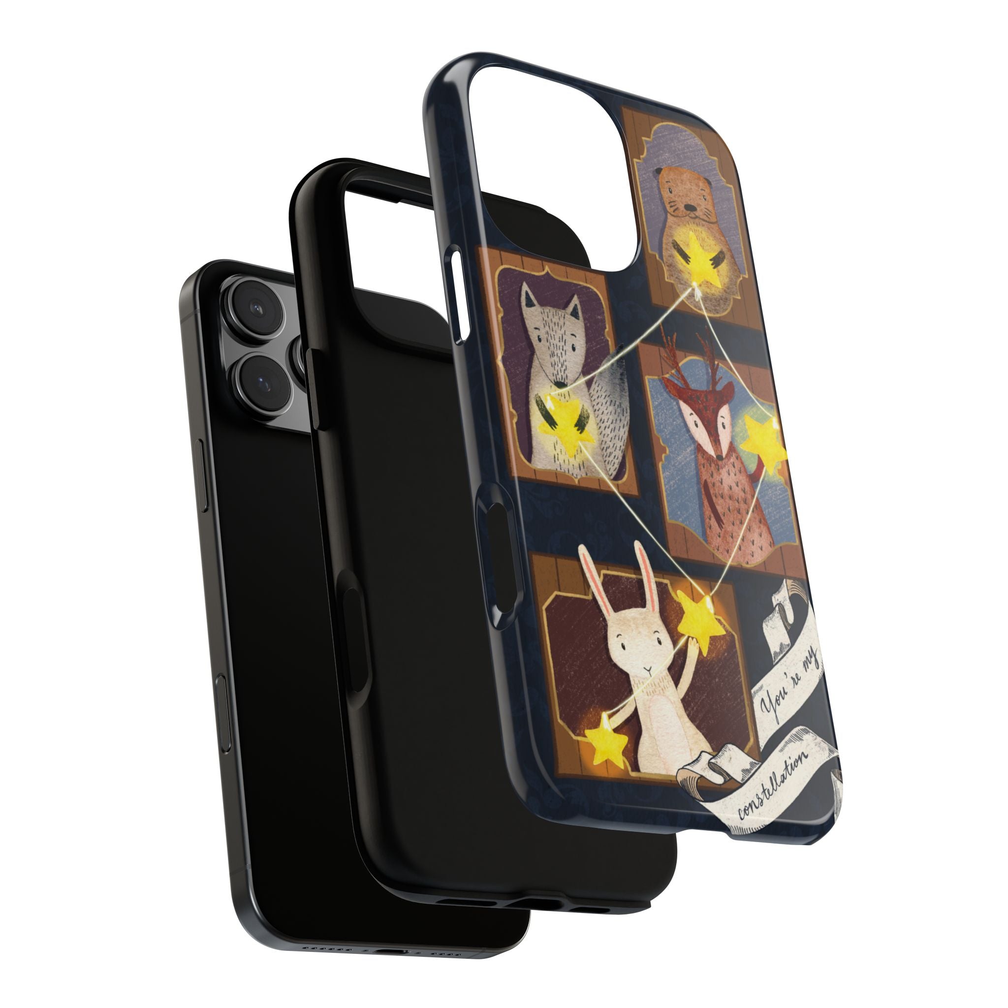 Tough Cases, Animals & Stars Design, Cute iPhone Gift, Nature Lover, Birthday, Animal Lover, iPhone 16 15 14 13 12 11 X XR 8