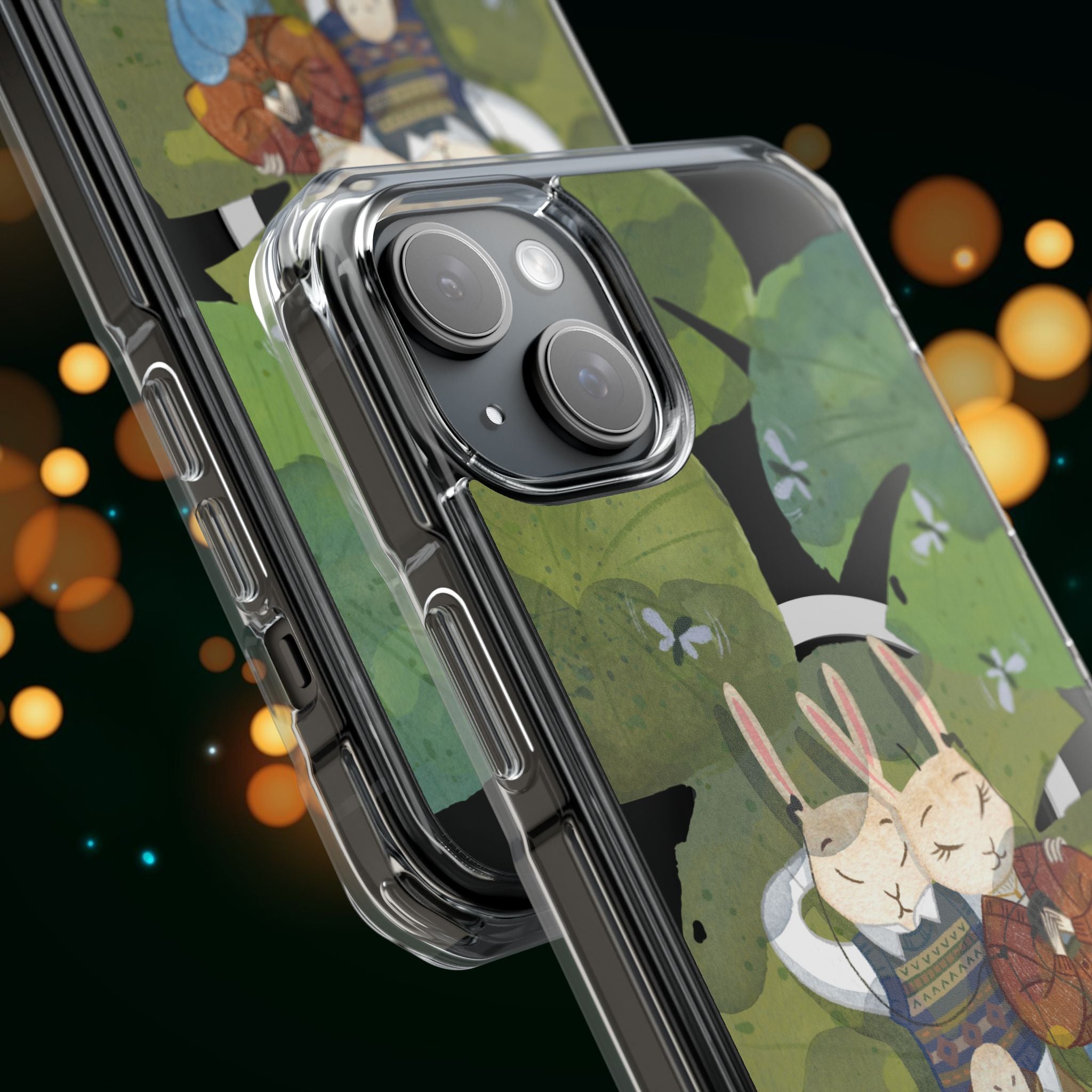 Cute Animal Lovers Phone Case, Magnetic Clear Impact Cases for Nature Enthusiasts, Eco-Friendly Gift, Cute Bunny Design, Unique Phone Cover