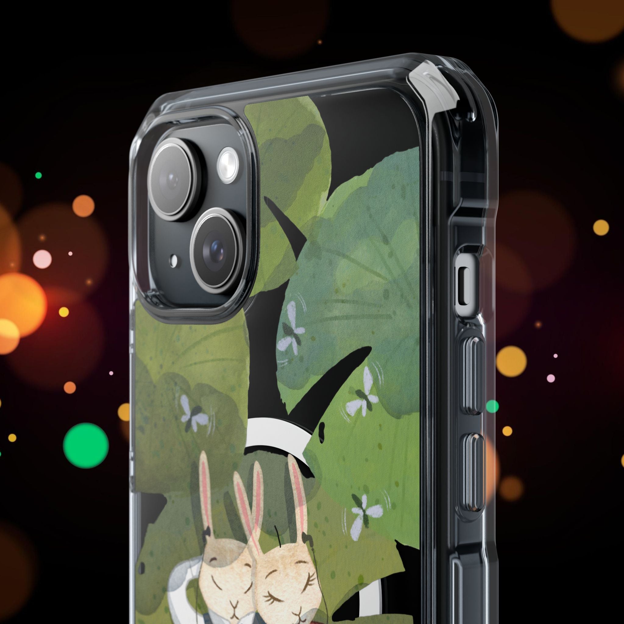 Cute Animal Lovers Phone Case, Magnetic Clear Impact Cases for Nature Enthusiasts, Eco-Friendly Gift, Cute Bunny Design, Unique Phone Cover