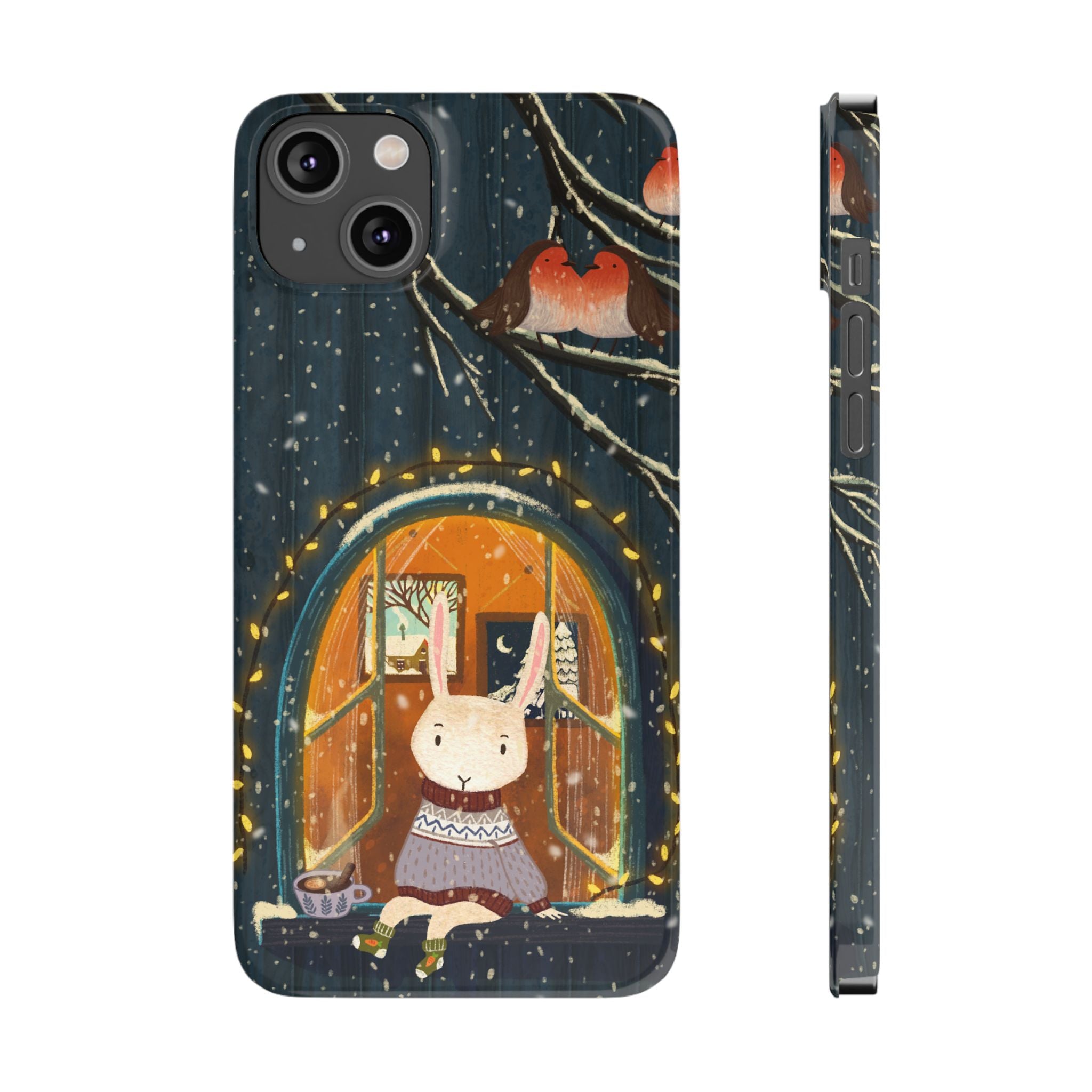 Cozy Animal Phone Case - Whimsical Rabbit Design, Cute Slim Case for Animal Lovers, Perfect Gift for Birthdays, Holidays