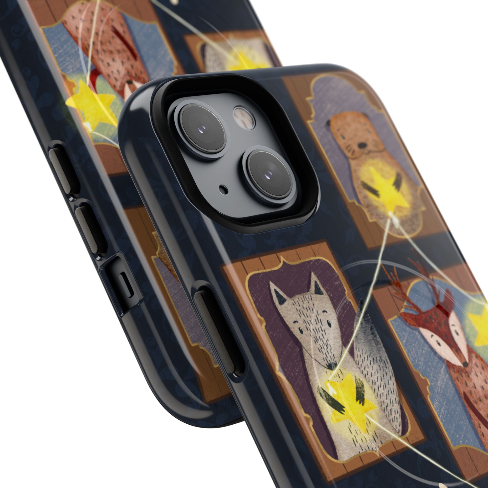 Celestial Animal Stars iPhone Case, Tough Magnetic Cover, Nature Theme, Unique Cute Animal Gifts, iPhone 14 15 16 pro max