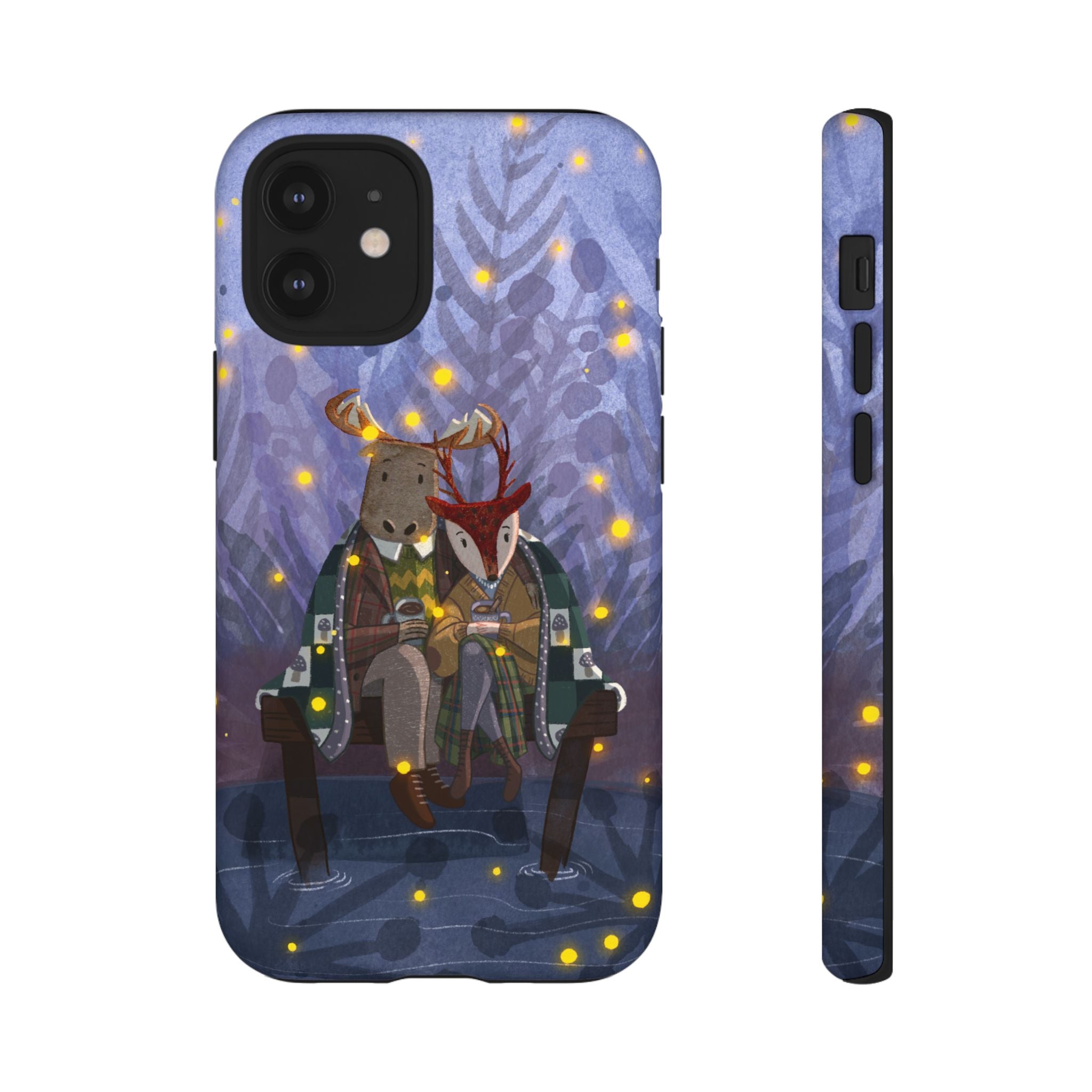 Cozy Couple Phone Case, Cute Animal Lovers Gift, Nature Aesthetic, Perfect for Holidays, Personalized Phone Accessories, Gift for Her