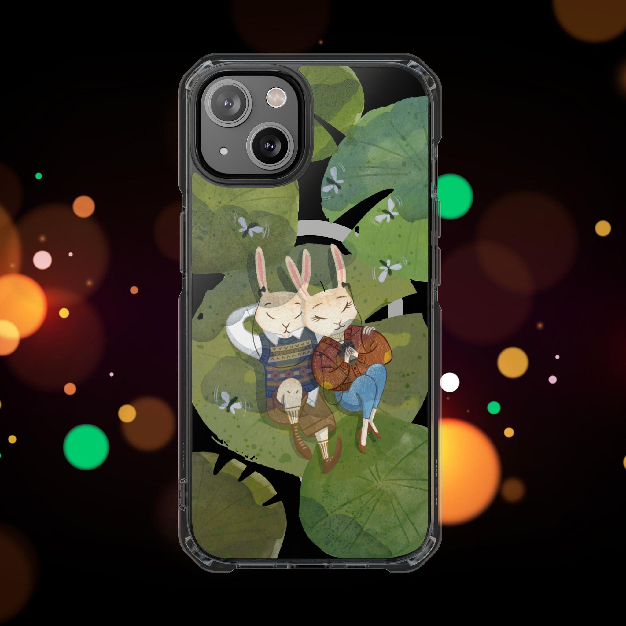 Cute Animal Lovers Phone Case, Magnetic Clear Impact Cases for Nature Enthusiasts, Eco-Friendly Gift, Cute Bunny Design, Unique Phone Cover