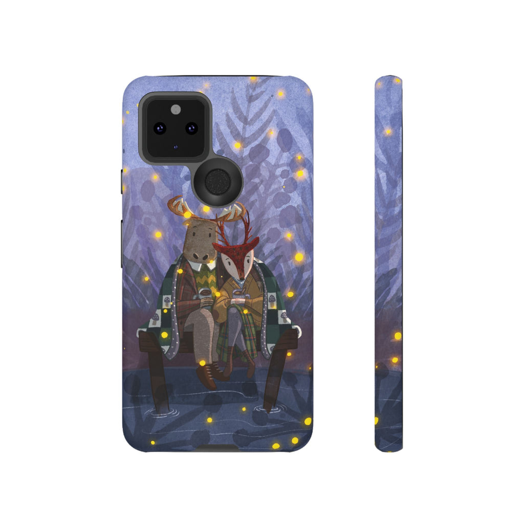Cozy Couple Phone Case, Cute Animal Lovers Gift, Nature Aesthetic, Perfect for Holidays, Personalized Phone Accessories, Gift for Her