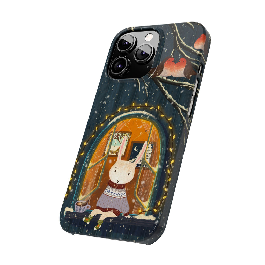 Cozy Animal Phone Case - Whimsical Rabbit Design, Cute Slim Case for Animal Lovers, Perfect Gift for Birthdays, Holidays