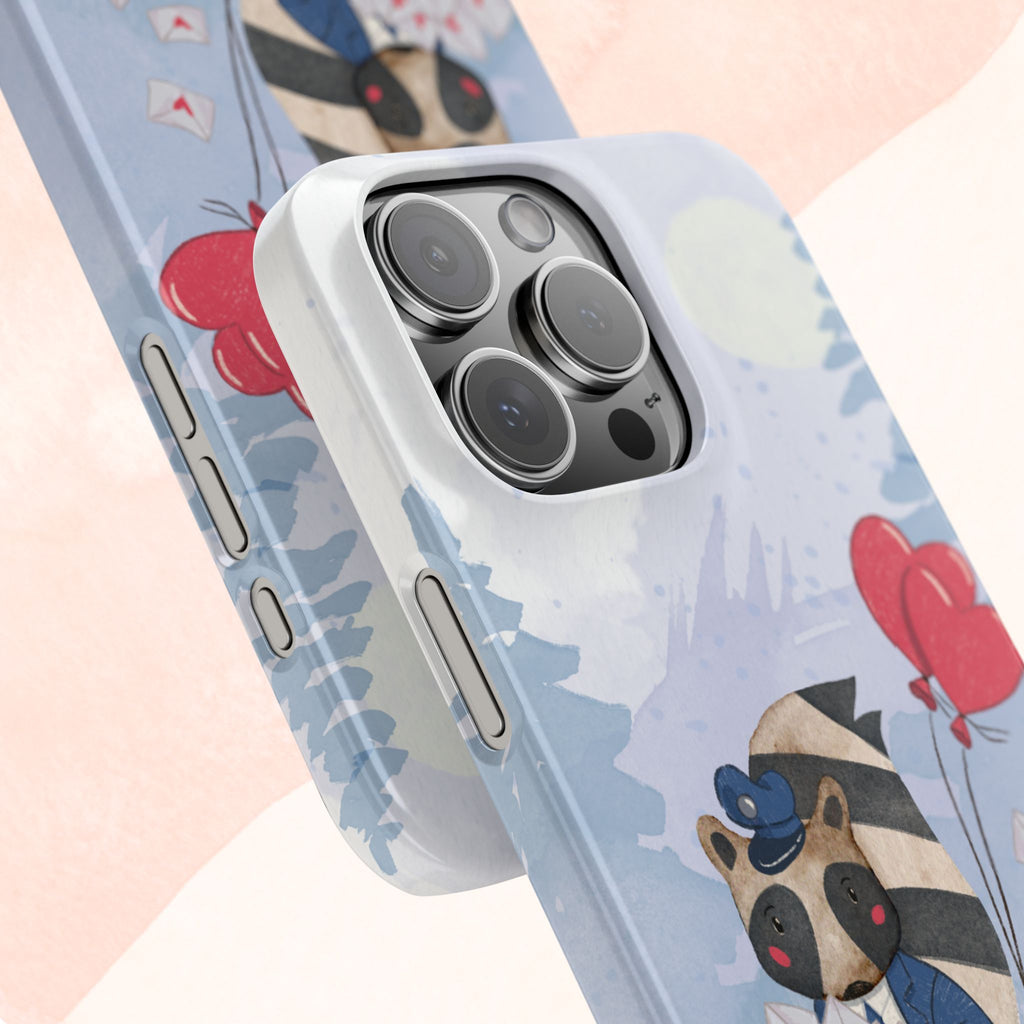 Whimsical Raccoon Slim Phone Case | Cute Animal Design | Perfect for Nature Lovers, Gifts, Birthdays, Valentines Day, Everyday Use