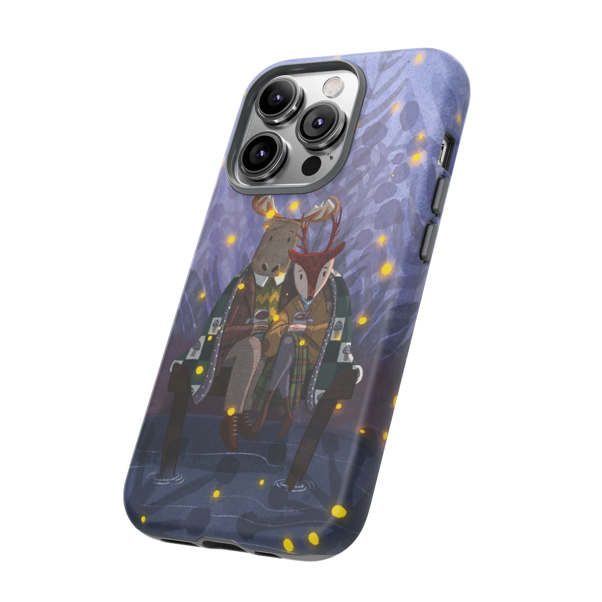 Cozy Couple Phone Case, Cute Animal Lovers Gift, Nature Aesthetic, Perfect for Holidays, Personalized Phone Accessories, Gift for Her