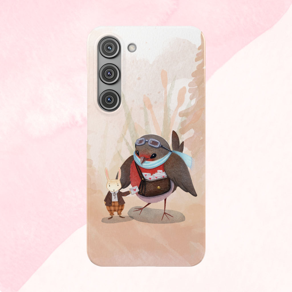 Whimsical Animal Slim Phone Cases - Cute Bird and Rabbit Design, Perfect for Animal Lovers, Gifts for Kids and Teens, Ideal for Birthdays,