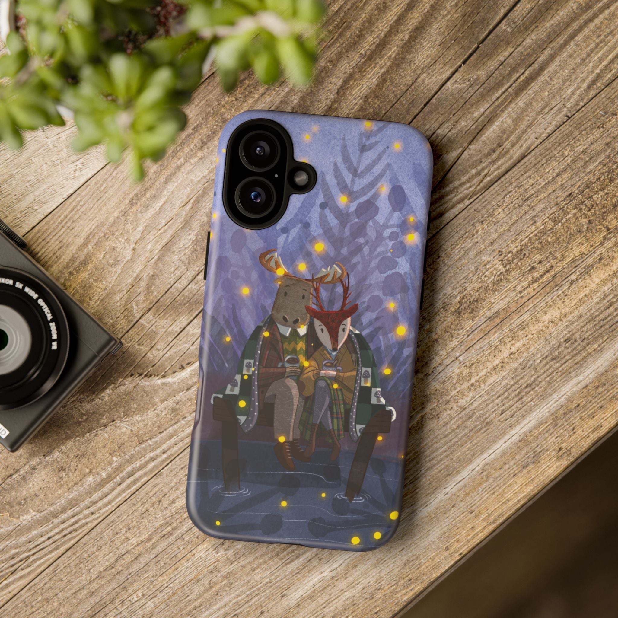 Cozy Couple Phone Case, Cute Animal Lovers Gift, Nature Aesthetic, Perfect for Holidays, Personalized Phone Accessories, Gift for Her