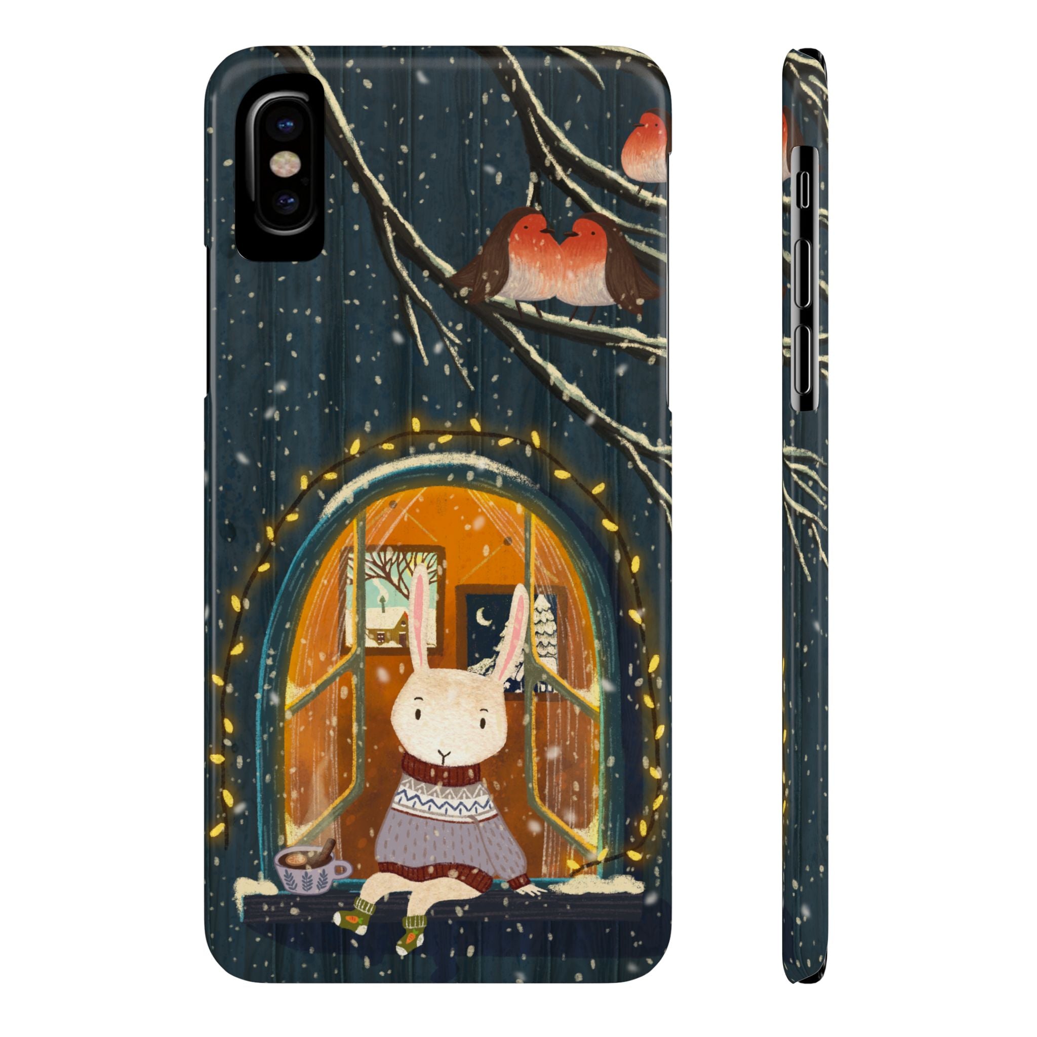 Cozy Animal Phone Case - Whimsical Rabbit Design, Cute Slim Case for Animal Lovers, Perfect Gift for Birthdays, Holidays
