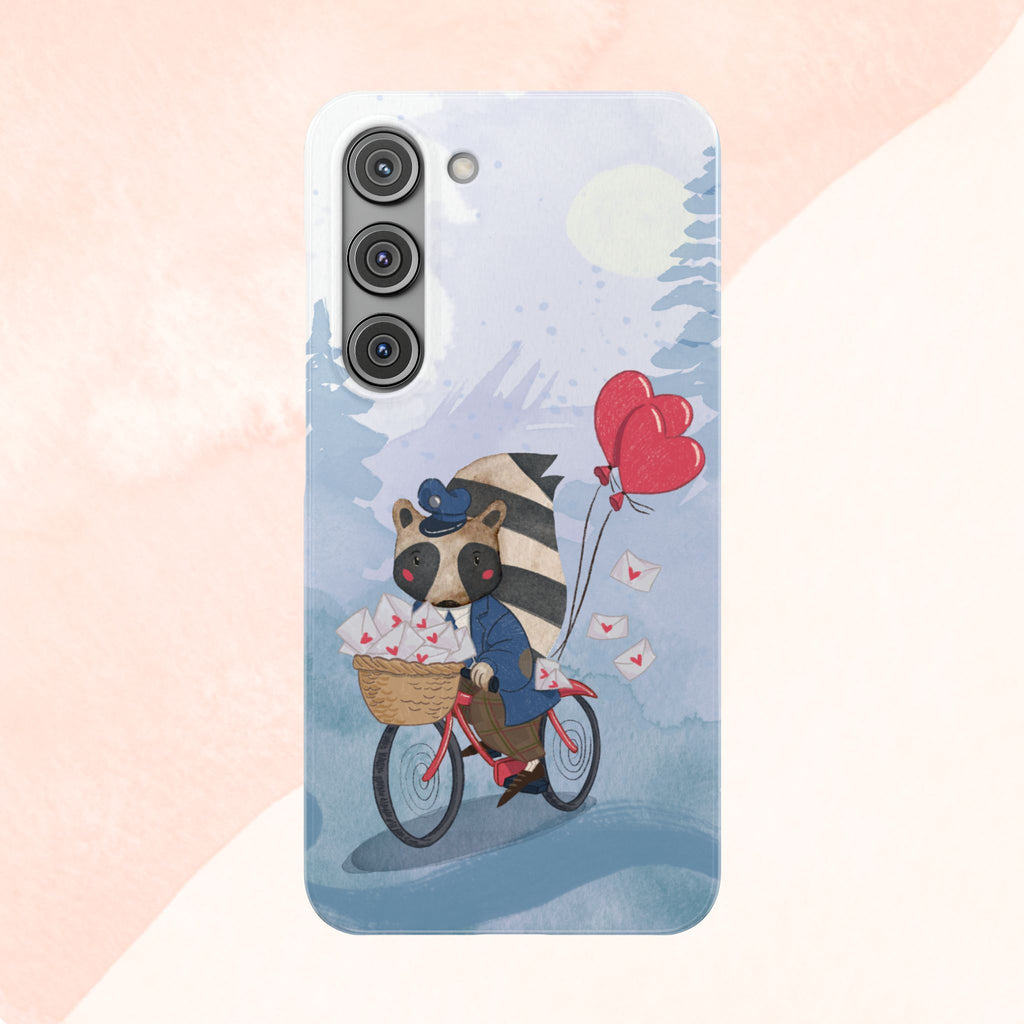 Whimsical Raccoon Slim Phone Case | Cute Animal Design | Perfect for Nature Lovers, Gifts, Birthdays, Valentines Day, Everyday Use