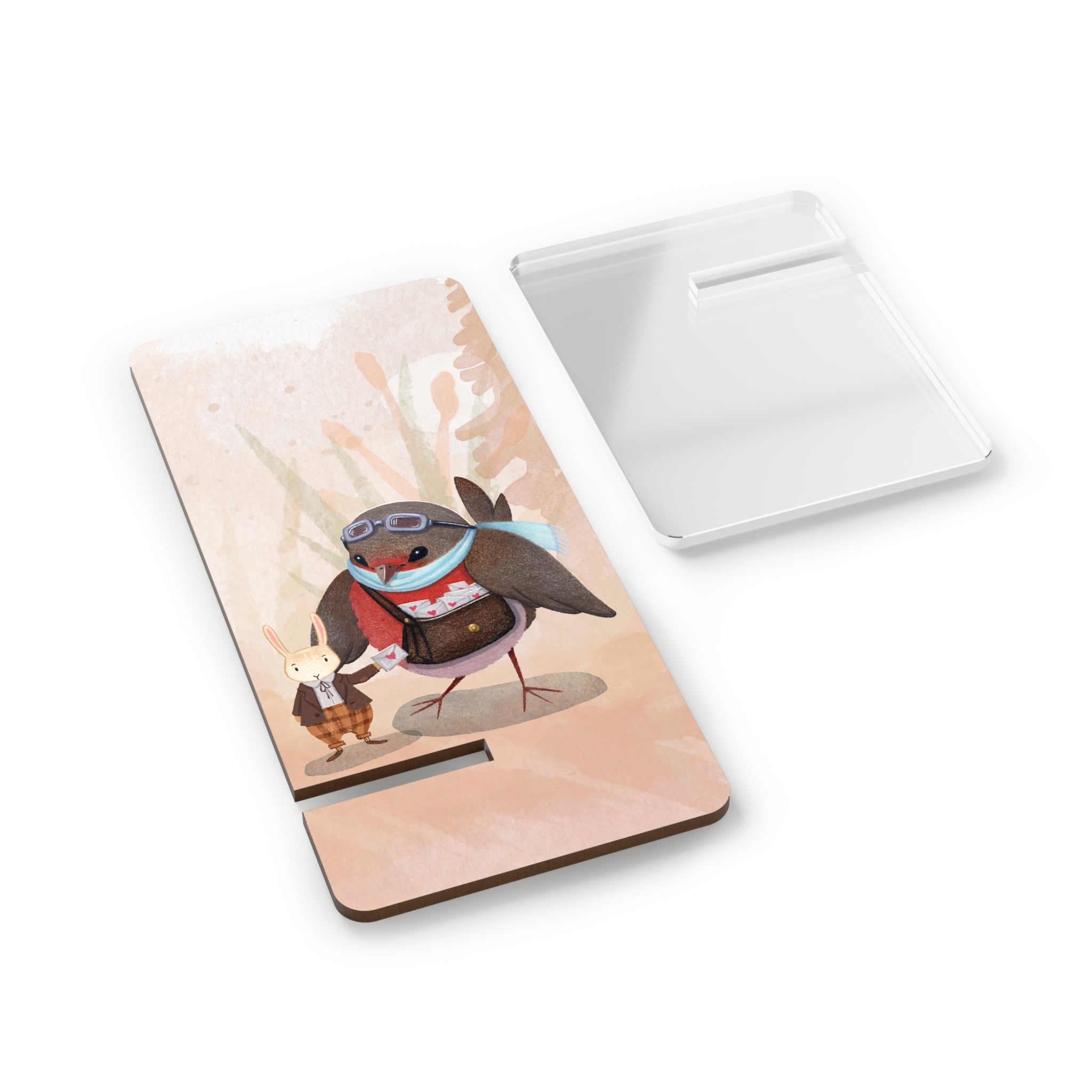 Cute Mobile Display Stand for Smartphones, Bird Design Phone Holder, Desk Accessories, Gift for Kids, Home Office Decor, Fun Bird Artwork