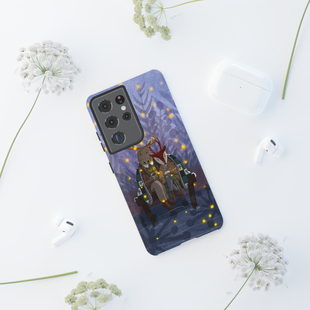 Cozy Couple Phone Case, Cute Animal Lovers Gift, Nature Aesthetic, Perfect for Holidays, Personalized Phone Accessories, Gift for Her