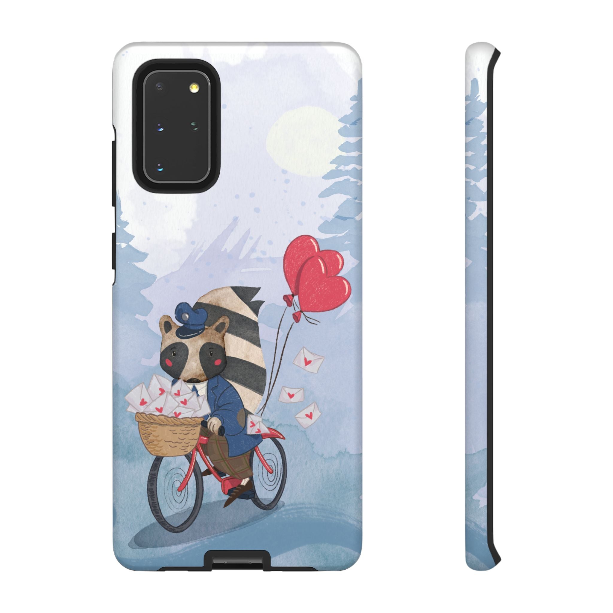 Cute Raccoon Phone Case, Tough Case for Animal Lovers, Valentine's Day Gift, Whimsical Phone Accessory, Gifts for Kids