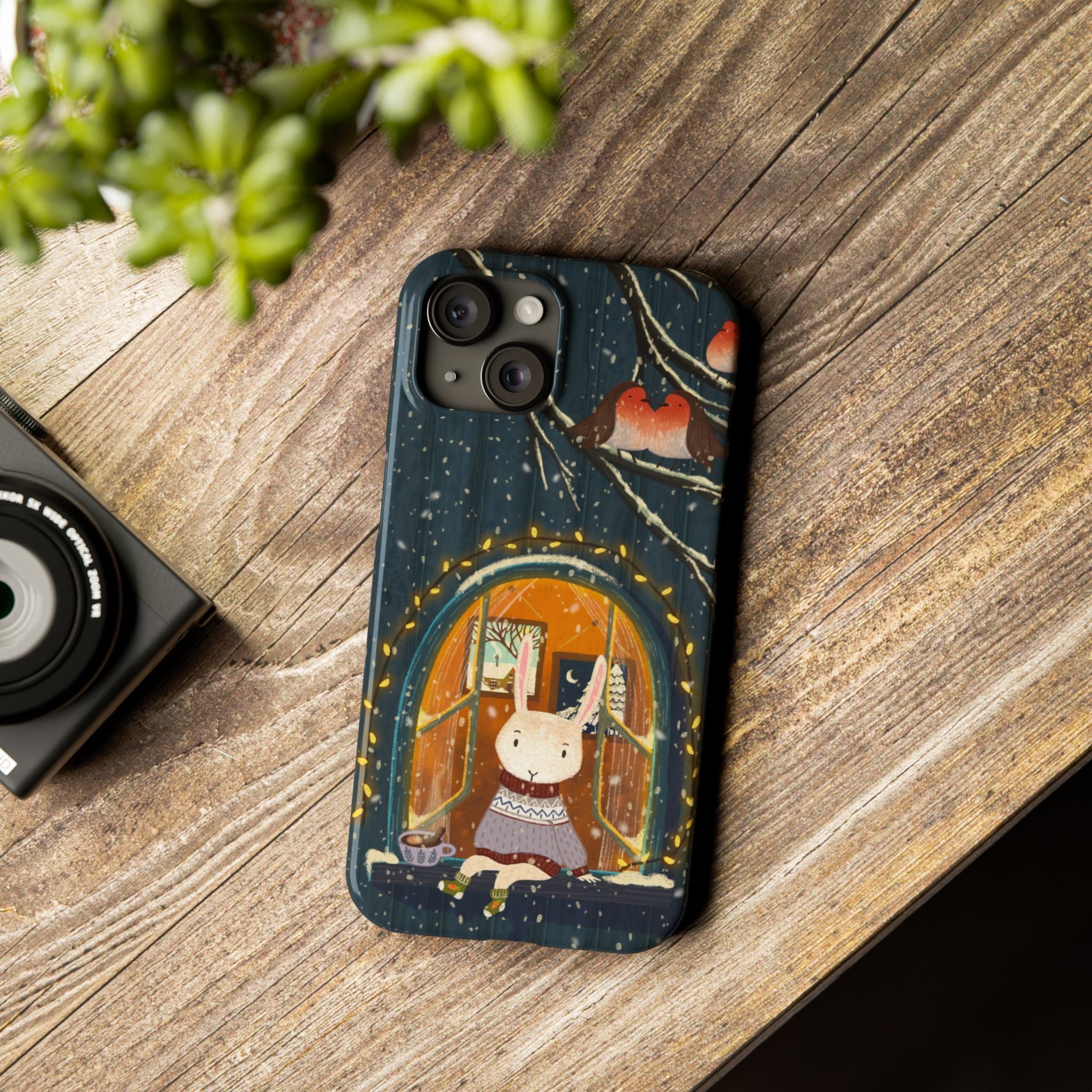 Cozy Animal Phone Case - Whimsical Rabbit Design, Cute Slim Case for Animal Lovers, Perfect Gift for Birthdays, Holidays