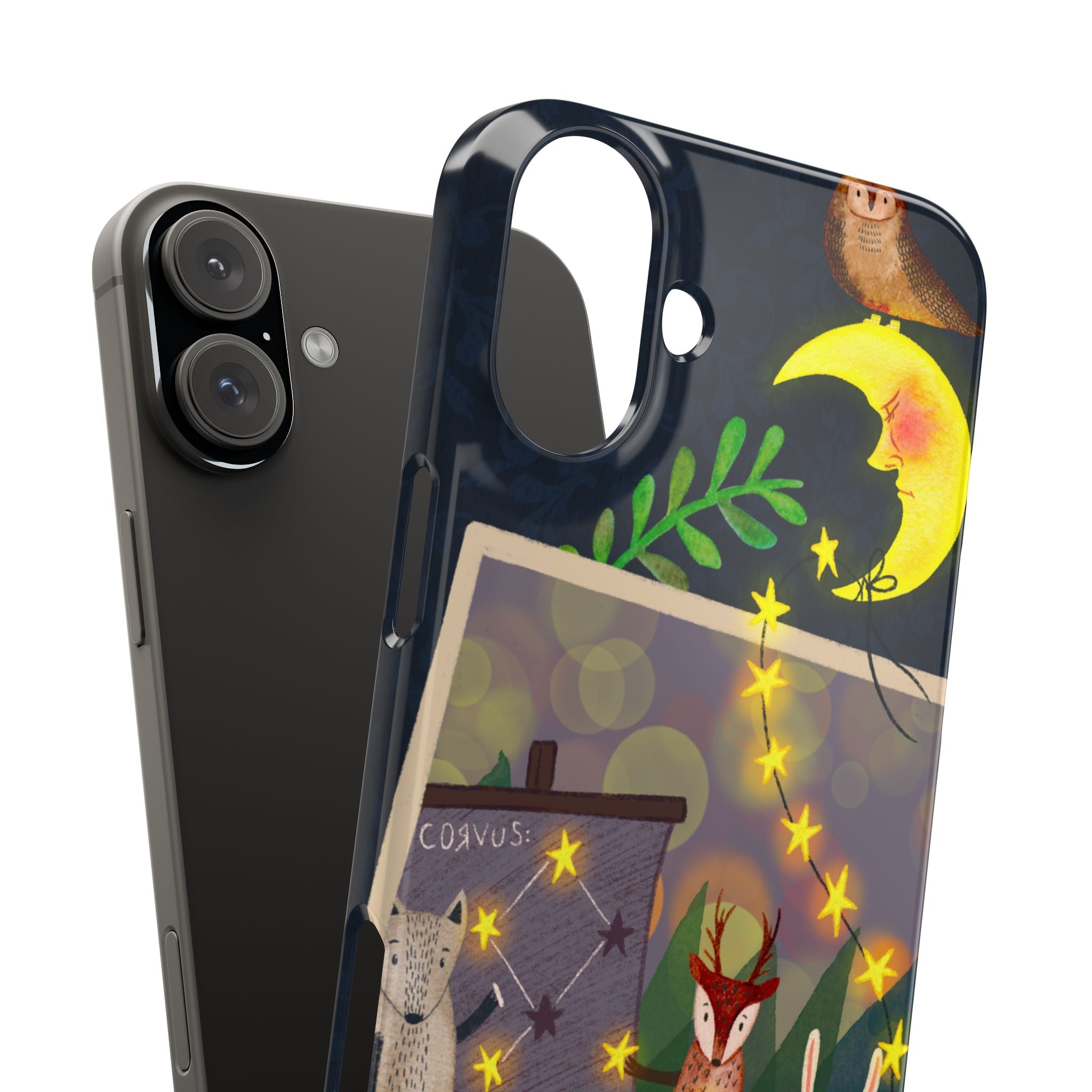 Constellation Friends iPhone Case, Starlit Woodland Photo Cover, Cute Gift for Birthday, Kawaii Design, iPhone 7 8 X XR XS 11 12 13 14 15 16