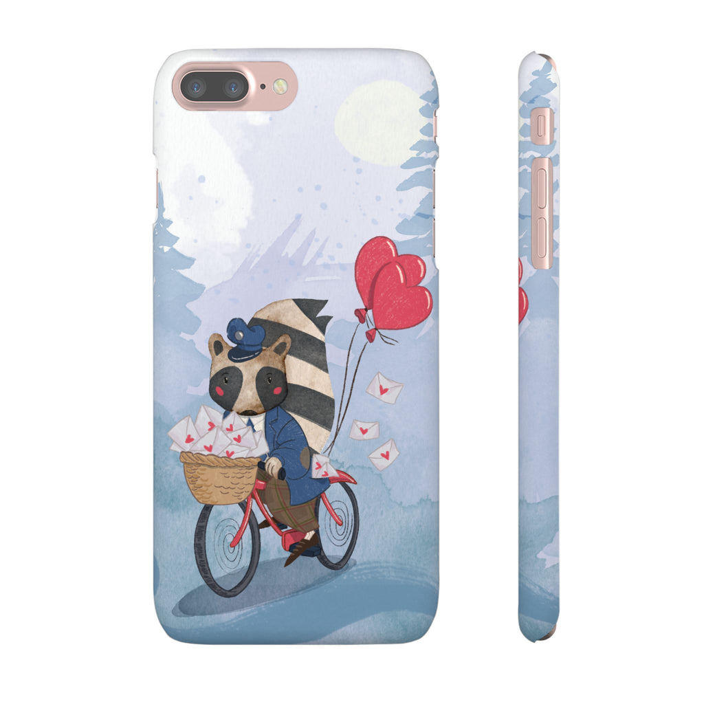 Whimsical Animal Snap Case with Love Balloons, Cute Phone Case, Valentine's Day Gift, Animal Lover Accessory, Creative Phone Cover