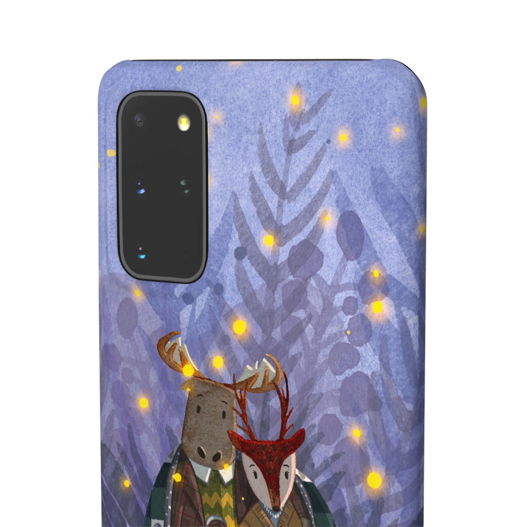 Whimsical Animal Lovers Snap Cases - Cozy Phone Protection, Gift for Nature Lovers, Holiday Decor, Cute Character Design, Animal Couple