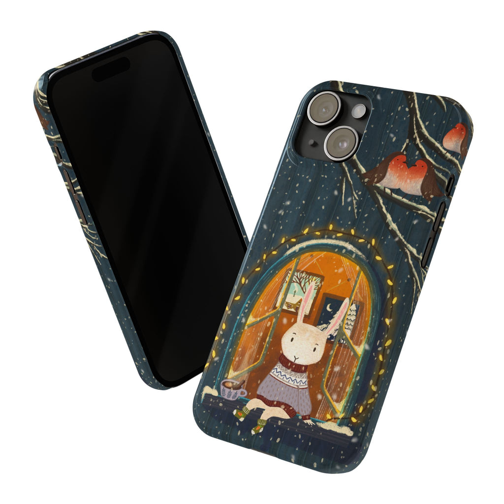 Cozy Animal Phone Case - Whimsical Rabbit Design, Cute Slim Case for Animal Lovers, Perfect Gift for Birthdays, Holidays