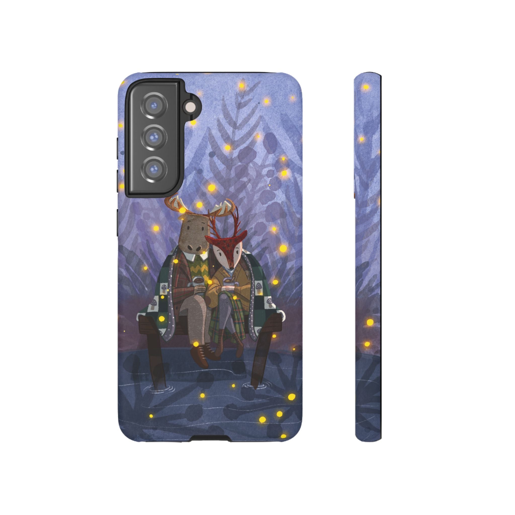 Cozy Couple Phone Case, Cute Animal Lovers Gift, Nature Aesthetic, Perfect for Holidays, Personalized Phone Accessories, Gift for Her