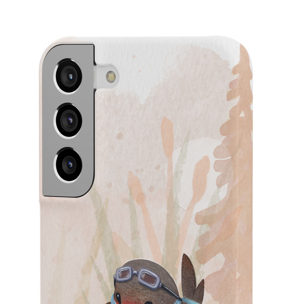 Whimsical Animal Snap Cases, Cute Phone Case, Handmade Bird and Bunny Design, Gift for Animal Lovers, Unique Smartphone Cover