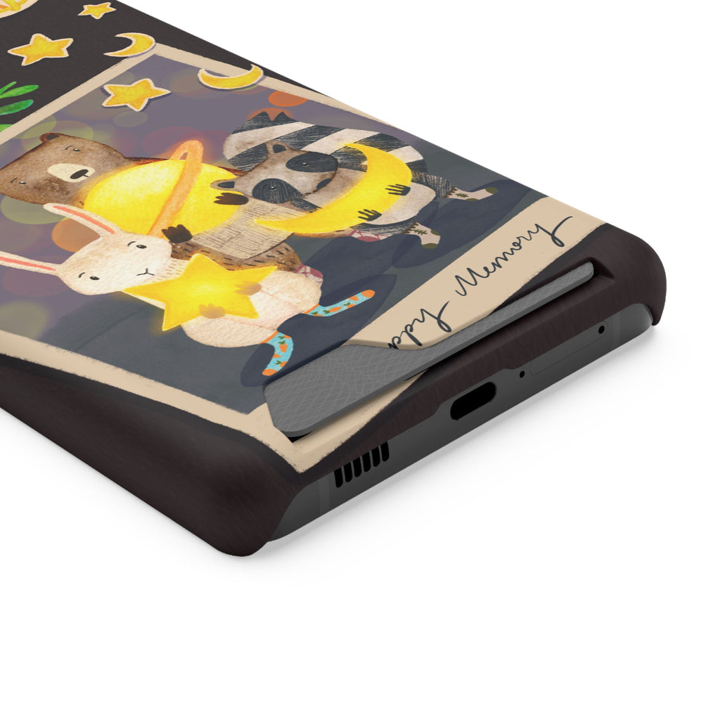 Whimsical Phone Case with Card Holder - Cute Animal Friends Design, Perfect Gift for Animal Lovers, Birthday, Everyday Use, Cute Accessory