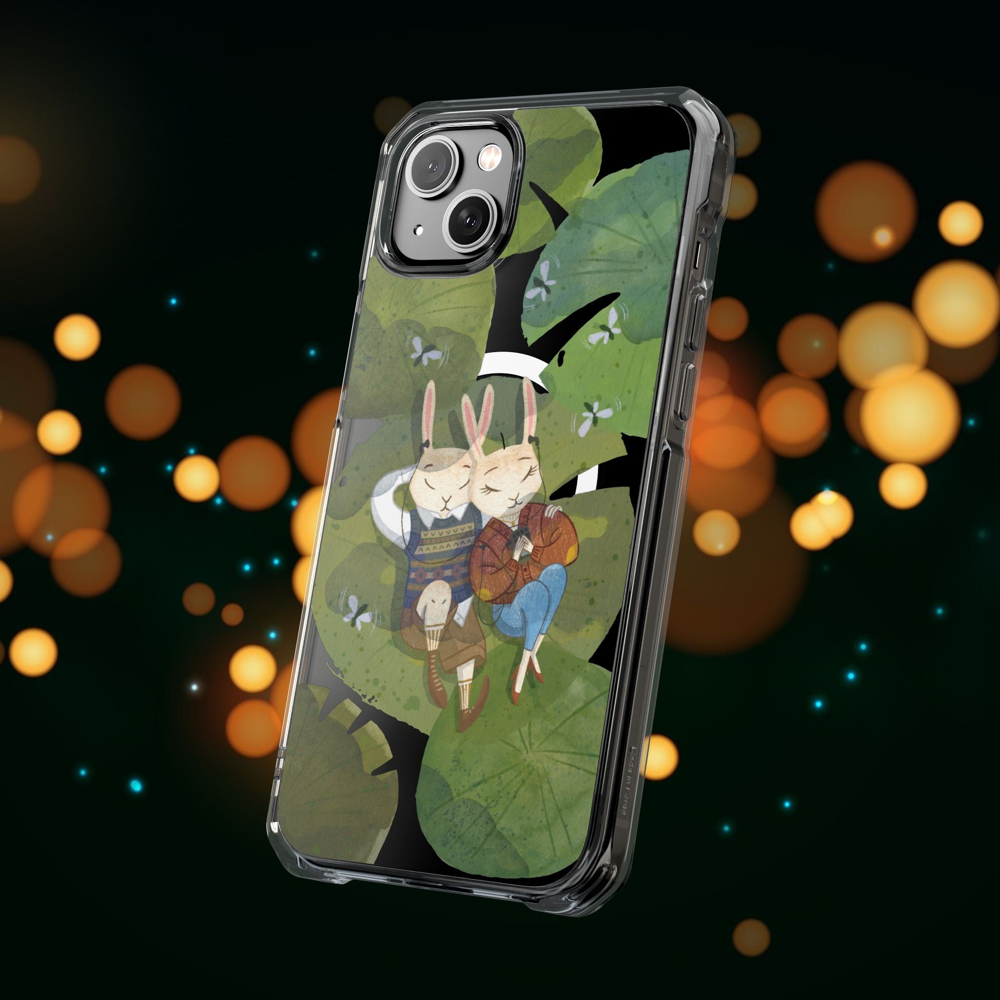 Cute Animal Lovers Phone Case, Magnetic Clear Impact Cases for Nature Enthusiasts, Eco-Friendly Gift, Cute Bunny Design, Unique Phone Cover