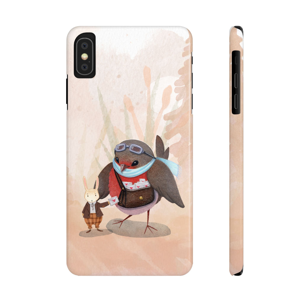 Whimsical Animal Slim Phone Cases - Cute Bird and Rabbit Design, Perfect for Animal Lovers, Gifts for Kids and Teens, Ideal for Birthdays,