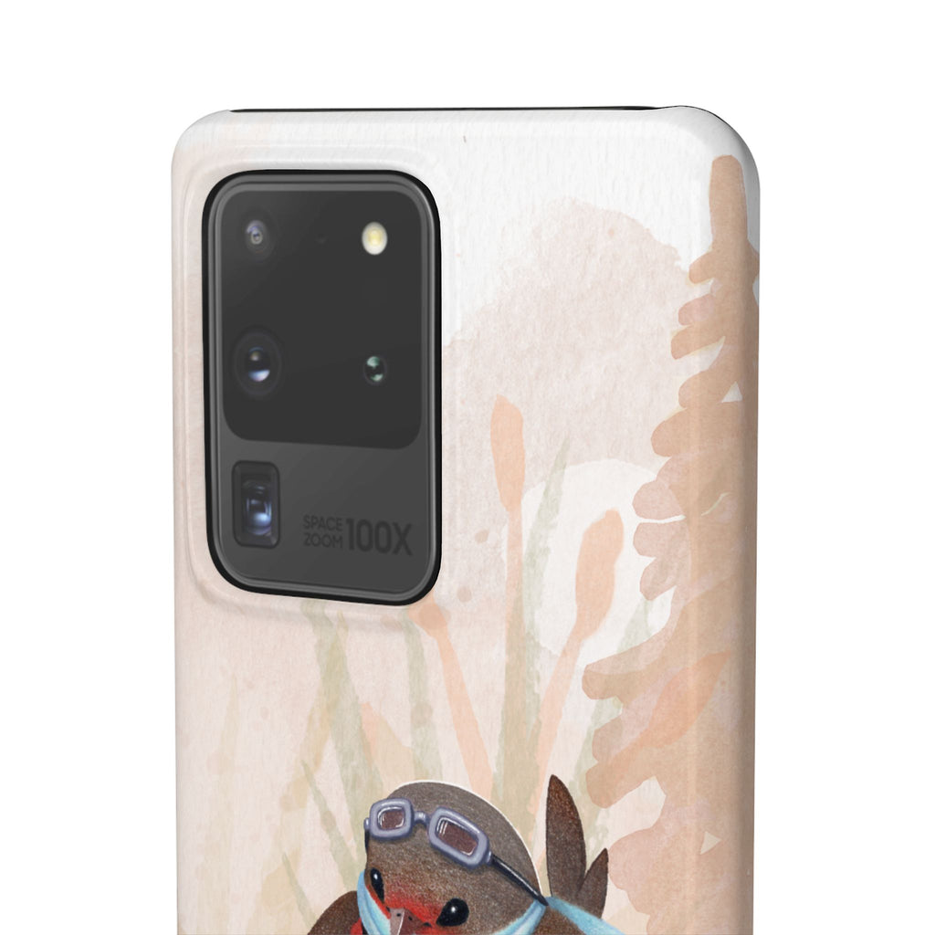 Whimsical Animal Snap Cases, Cute Phone Case, Handmade Bird and Bunny Design, Gift for Animal Lovers, Unique Smartphone Cover