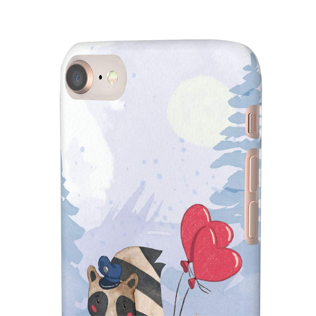 Whimsical Animal Snap Case with Love Balloons, Cute Phone Case, Valentine's Day Gift, Animal Lover Accessory, Creative Phone Cover