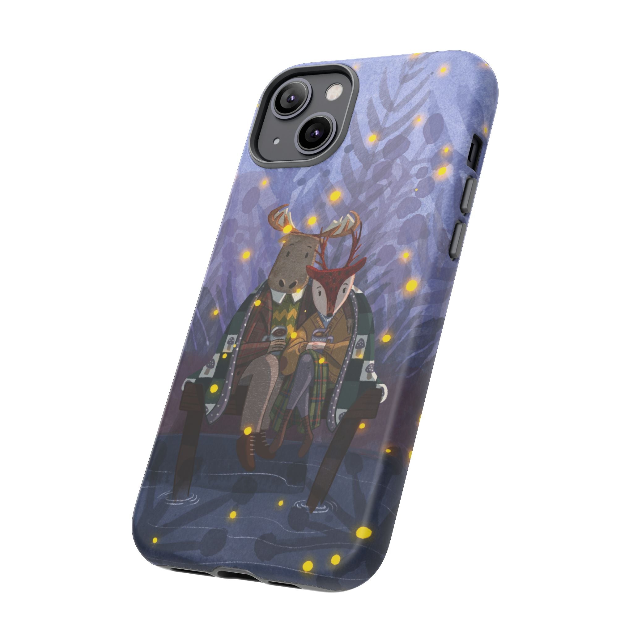 Cozy Couple Phone Case, Cute Animal Lovers Gift, Nature Aesthetic, Perfect for Holidays, Personalized Phone Accessories, Gift for Her