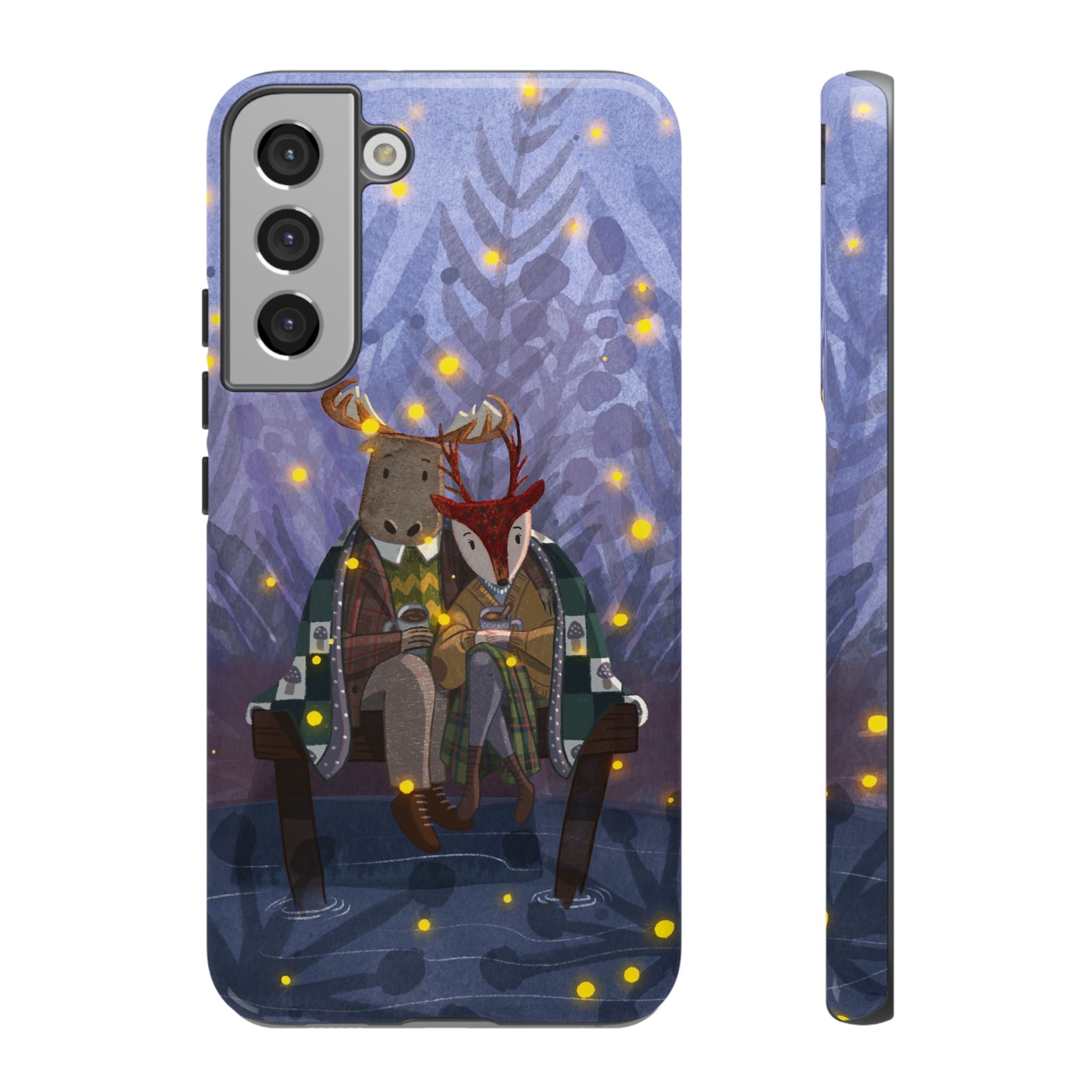 Cozy Couple Phone Case, Cute Animal Lovers Gift, Nature Aesthetic, Perfect for Holidays, Personalized Phone Accessories, Gift for Her