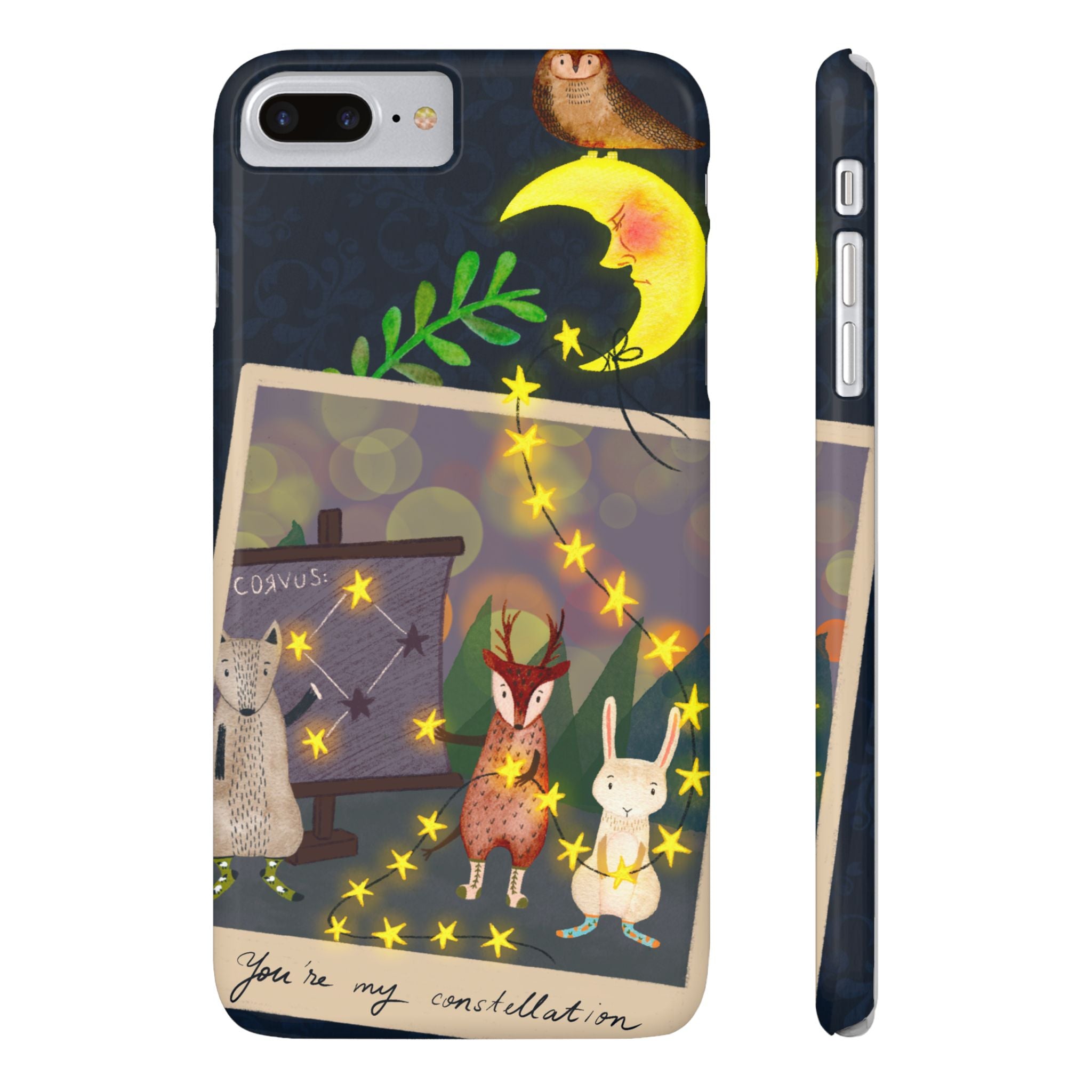 Constellation Friends iPhone Case, Starlit Woodland Photo Cover, Cute Gift for Birthday, Kawaii Design, iPhone 7 8 X XR XS 11 12 13 14 15 16