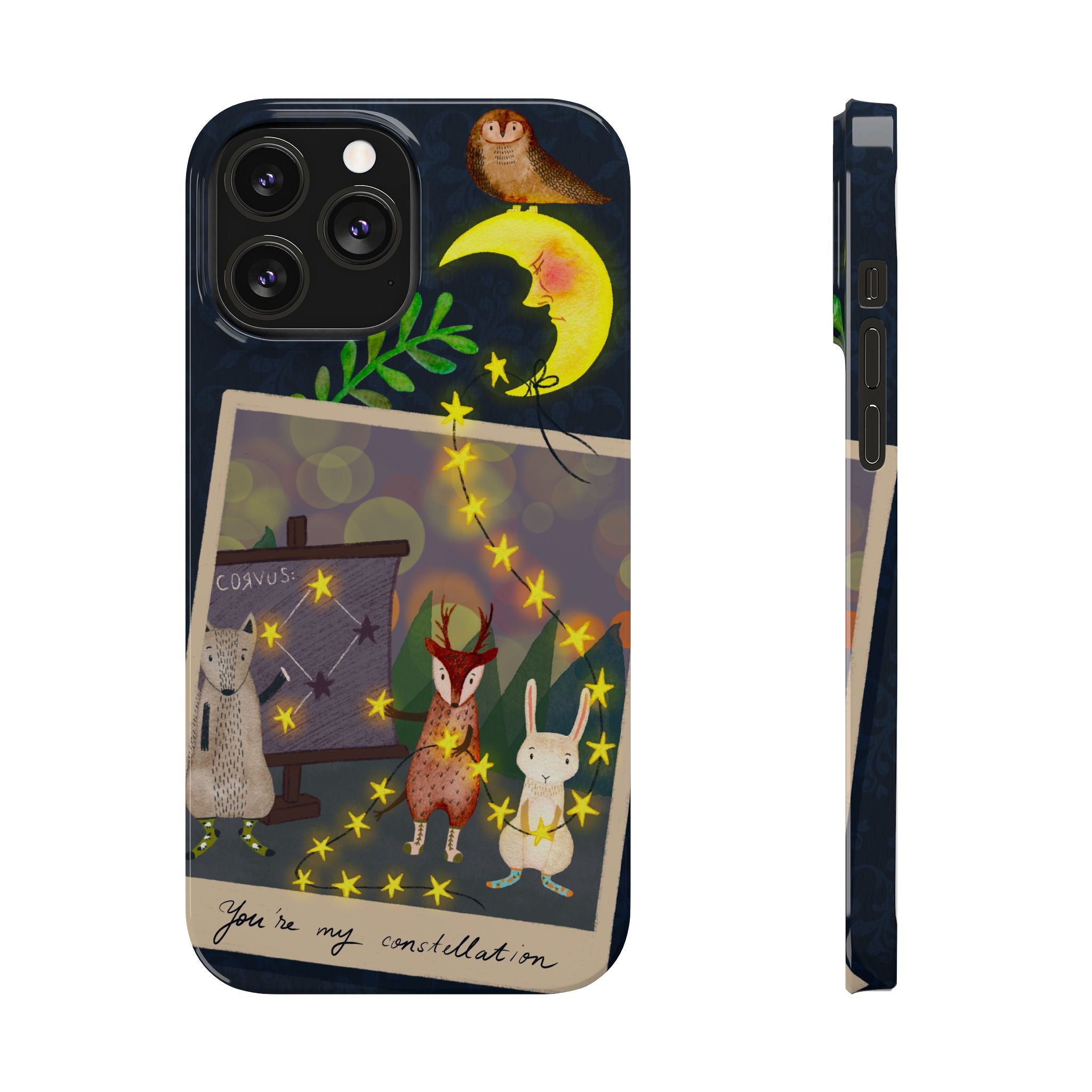 Constellation Friends iPhone Case, Starlit Woodland Photo Cover, Cute Gift for Birthday, Kawaii Design, iPhone 7 8 X XR XS 11 12 13 14 15 16