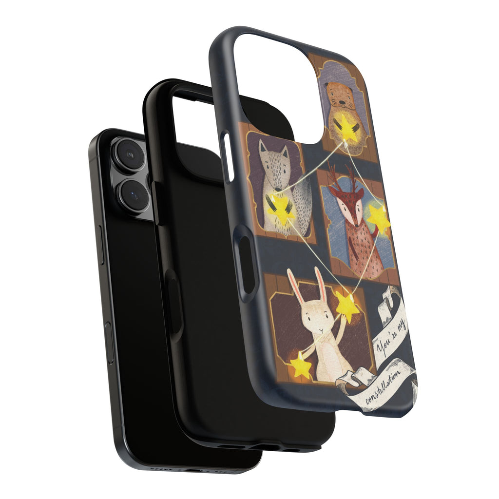 Tough Cases, Animals & Stars Design, Cute iPhone Gift, Nature Lover, Birthday, Animal Lover, iPhone 16 15 14 13 12 11 X XR 8