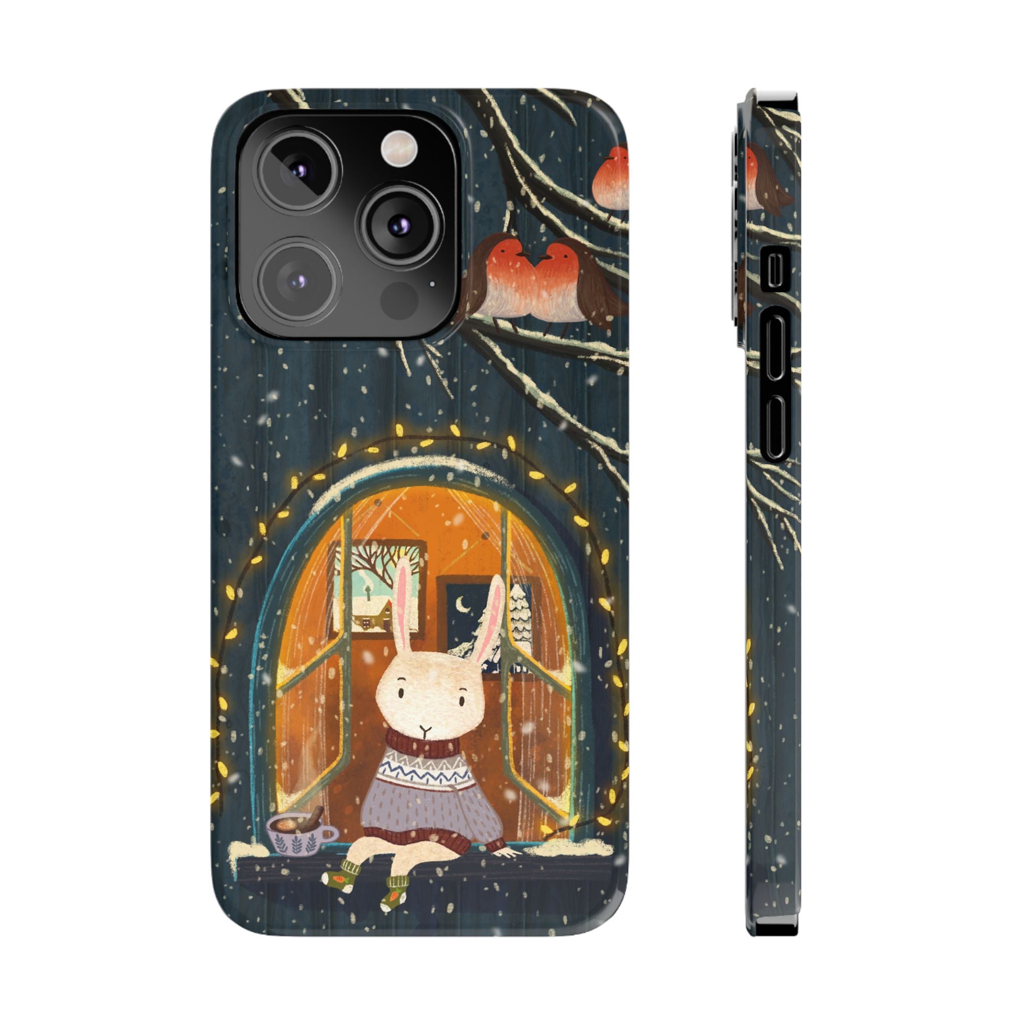 Cozy Animal Phone Case - Whimsical Rabbit Design, Cute Slim Case for Animal Lovers, Perfect Gift for Birthdays, Holidays