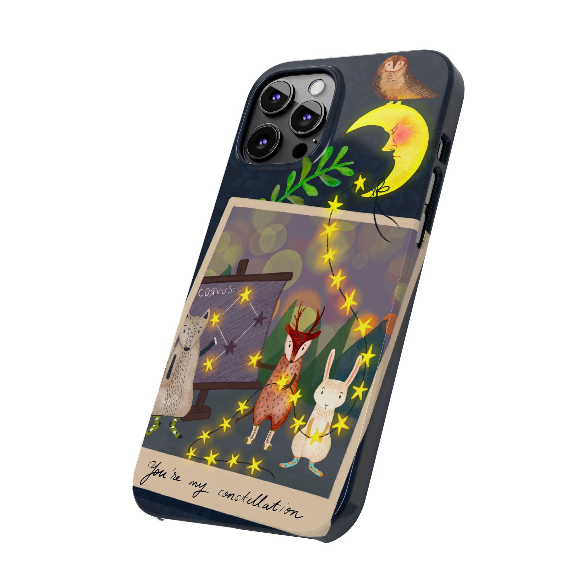 Constellation Friends iPhone Case, Starlit Woodland Photo Cover, Cute Gift for Birthday, Kawaii Design, iPhone 7 8 X XR XS 11 12 13 14 15 16