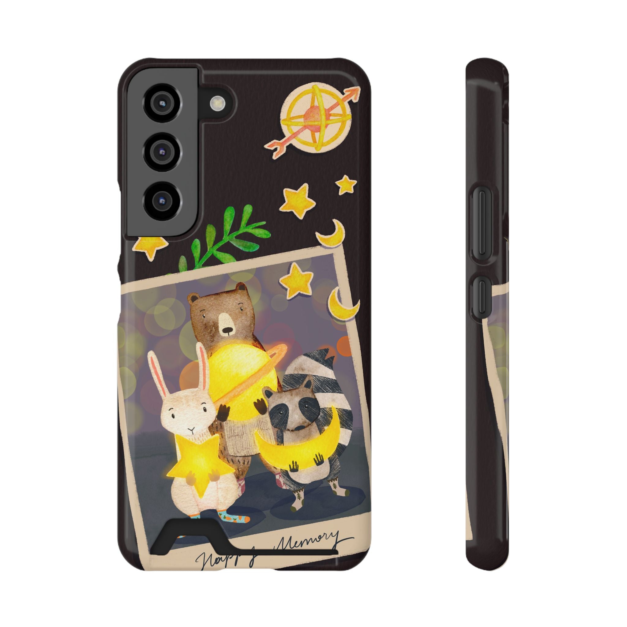 Whimsical Phone Case with Card Holder - Cute Animal Friends Design, Perfect Gift for Animal Lovers, Birthday, Everyday Use, Cute Accessory
