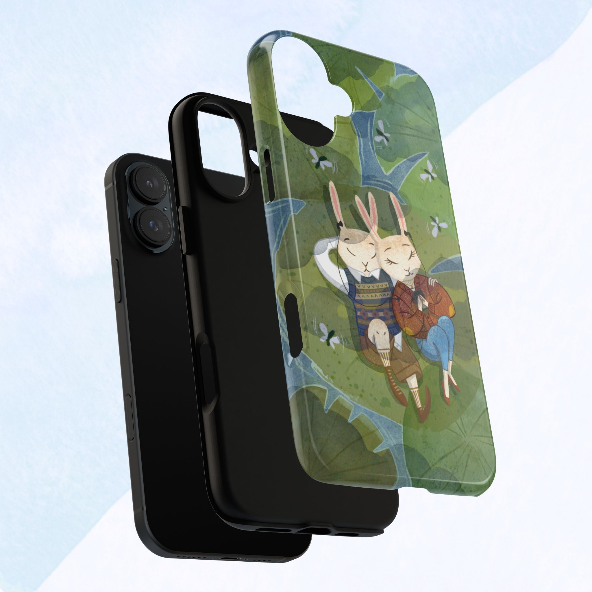 Cute Bunny Phone Case, Rabbit iPhone Cover, Nature Lovers Gift, Animal Lover Accessory, Eco-Friendly Case for Moms