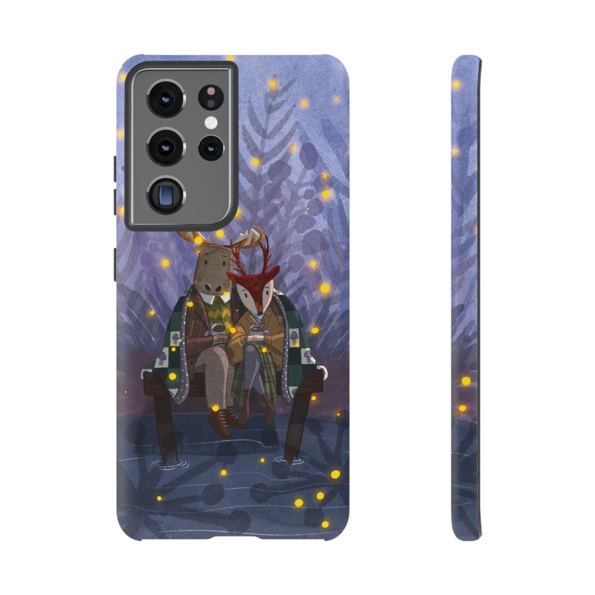 Cozy Couple Phone Case, Cute Animal Lovers Gift, Nature Aesthetic, Perfect for Holidays, Personalized Phone Accessories, Gift for Her