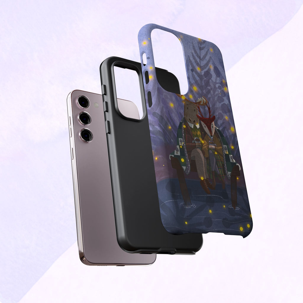 Cozy Couple Phone Case, Cute Animal Lovers Gift, Nature Aesthetic, Perfect for Holidays, Personalized Phone Accessories, Gift for Her