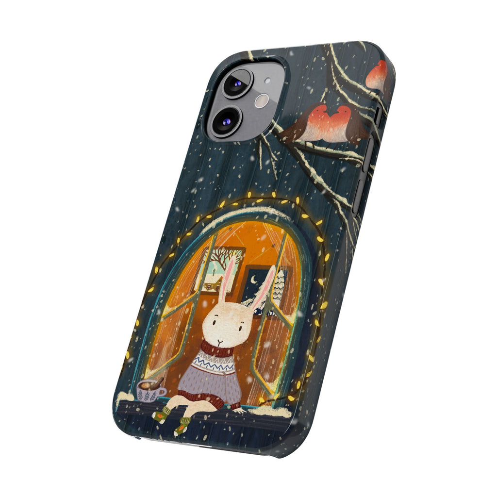 Cozy Animal Phone Case - Whimsical Rabbit Design, Cute Slim Case for Animal Lovers, Perfect Gift for Birthdays, Holidays