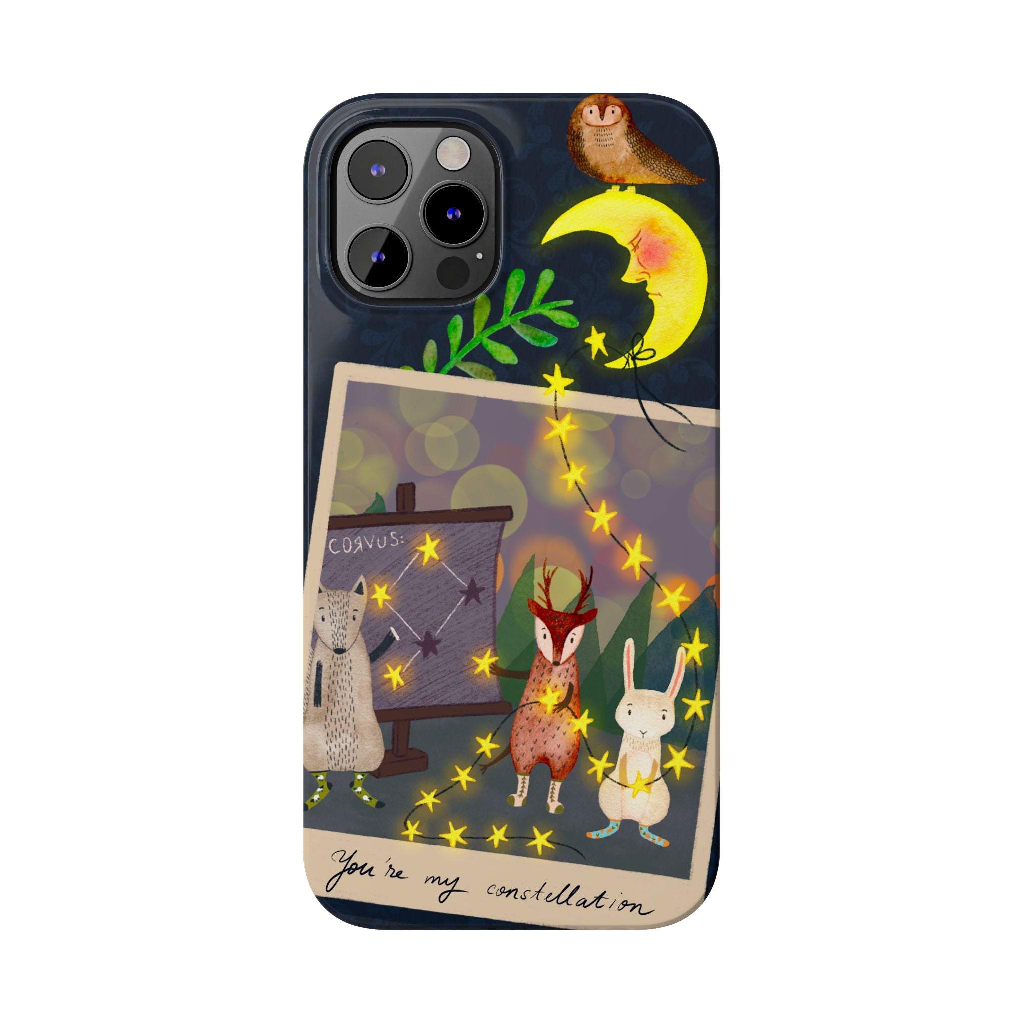 Constellation Friends iPhone Case, Starlit Woodland Photo Cover, Cute Gift for Birthday, Kawaii Design, iPhone 7 8 X XR XS 11 12 13 14 15 16