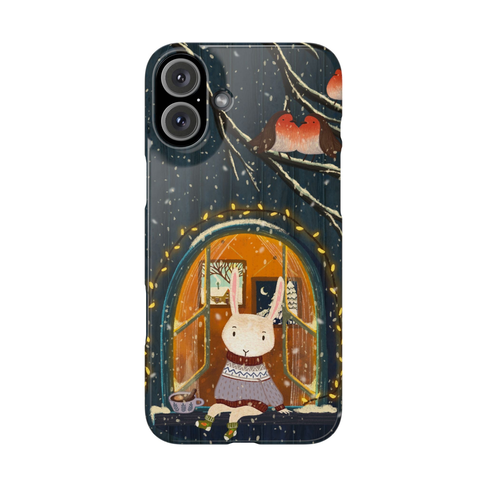 Cozy Animal Phone Case - Whimsical Rabbit Design, Cute Slim Case for Animal Lovers, Perfect Gift for Birthdays, Holidays