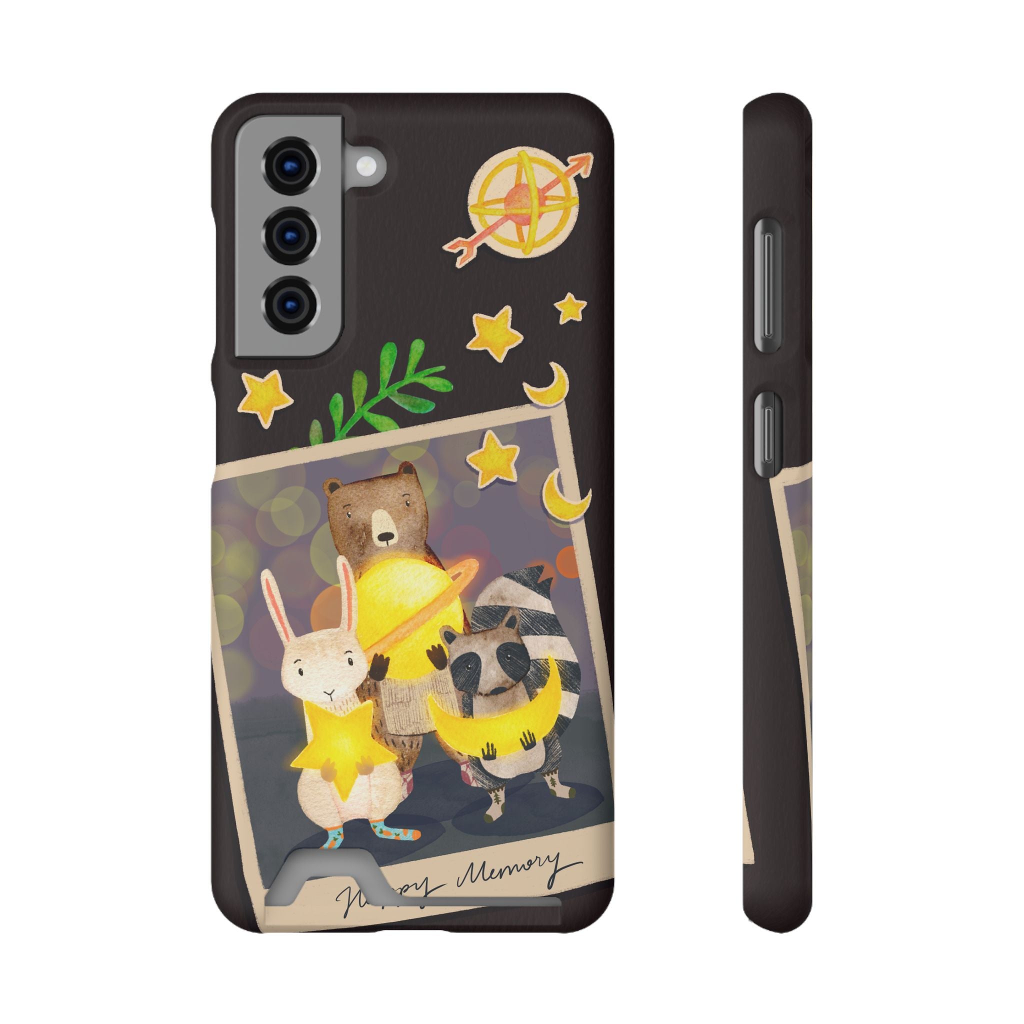 Whimsical Phone Case with Card Holder - Cute Animal Friends Design, Perfect Gift for Animal Lovers, Birthday, Everyday Use, Cute Accessory