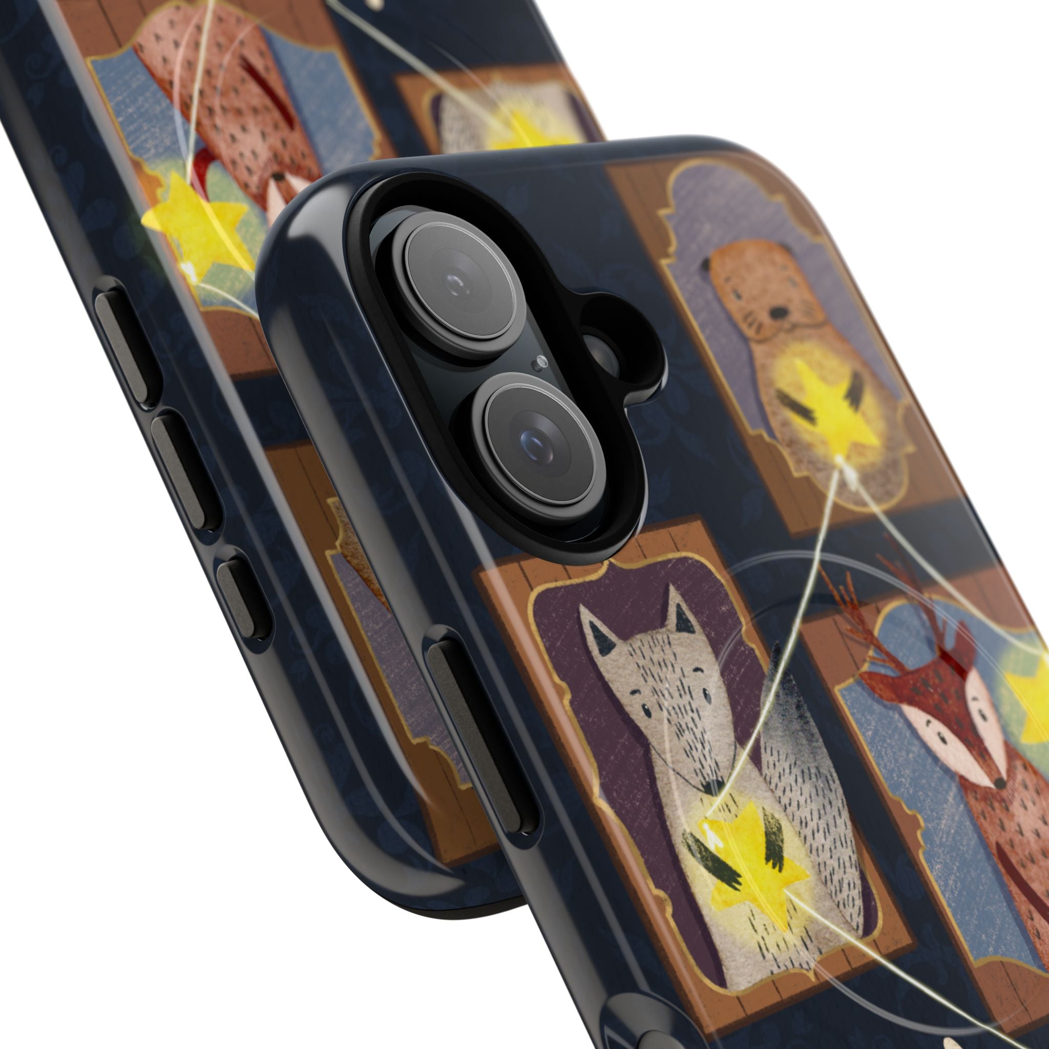 Celestial Animal Stars iPhone Case, Tough Magnetic Cover, Nature Theme, Unique Cute Animal Gifts, iPhone 14 15 16 pro max