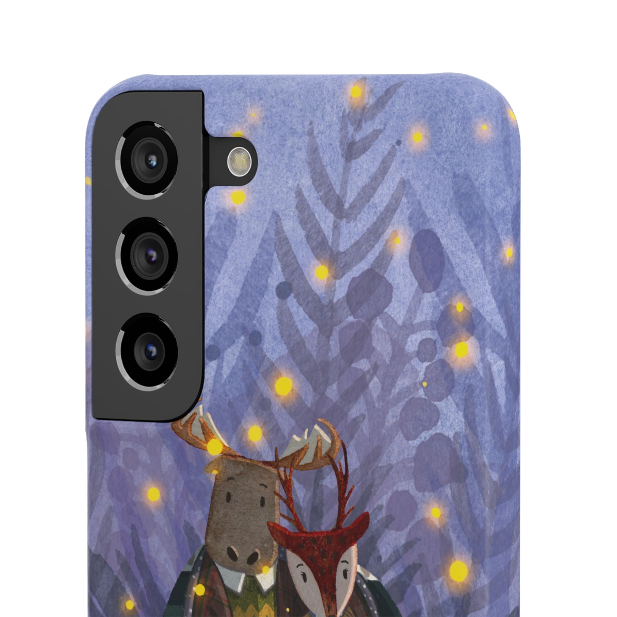 Whimsical Animal Lovers Snap Cases - Cozy Phone Protection, Gift for Nature Lovers, Holiday Decor, Cute Character Design, Animal Couple