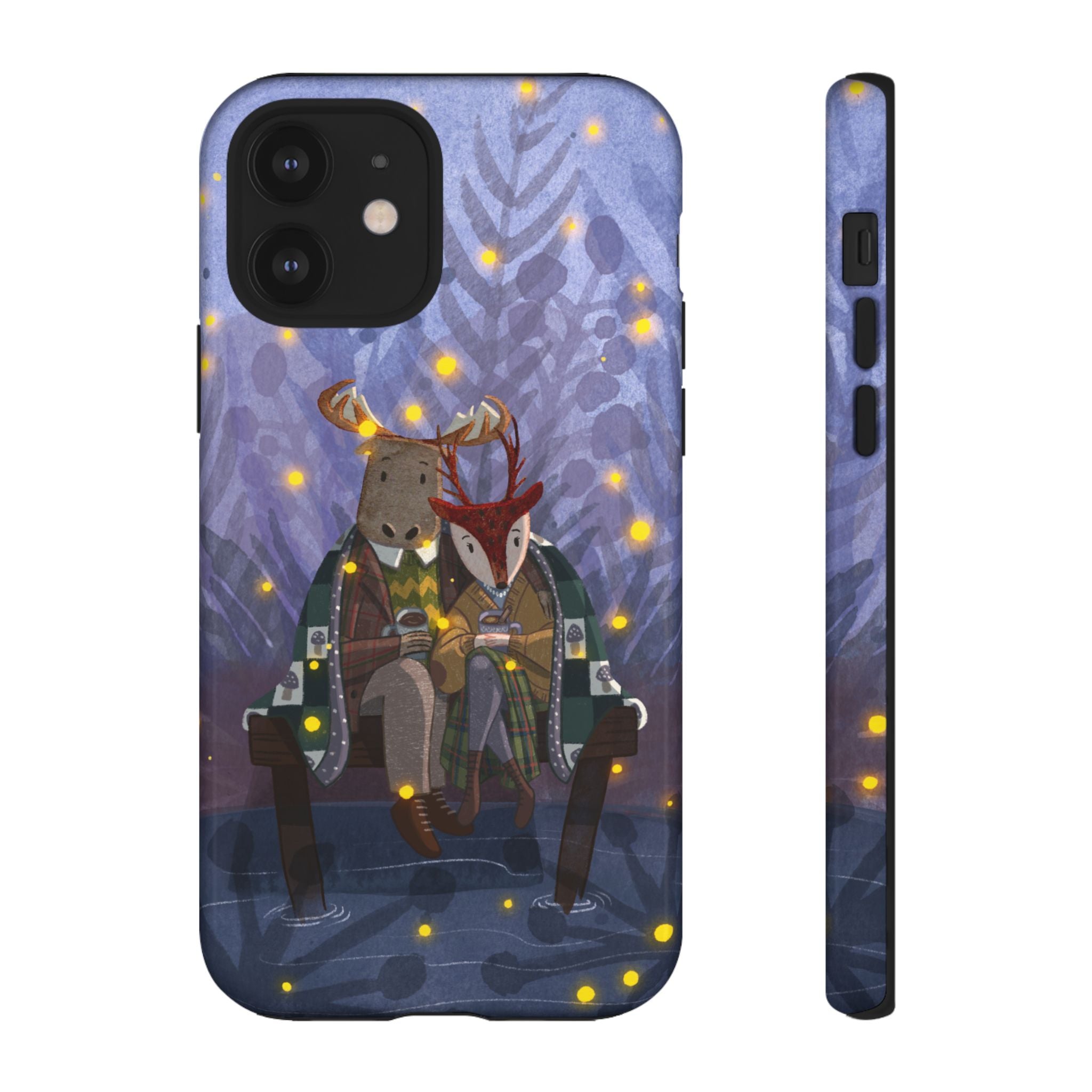 Cozy Couple Phone Case, Cute Animal Lovers Gift, Nature Aesthetic, Perfect for Holidays, Personalized Phone Accessories, Gift for Her